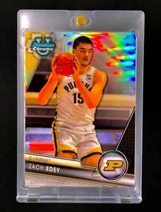 ZACH EDEY ROOKIE REFRACTOR SILVER HOLO Topps Bowman Chrome - PURDUE - Picture 1 of 7