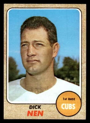 1968 Topps Dick Nen Chicago Cubs High Number 591 EX-MT Y2010 - Image 1 of 2