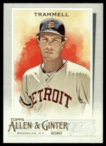 2020 Allen & Ginter Alan Trammell #309    Detroit Tigers - Picture 1 of 2