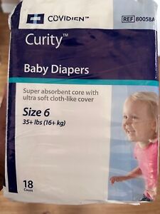 Curity Baby Diaper Size 6 Over 35 lbs