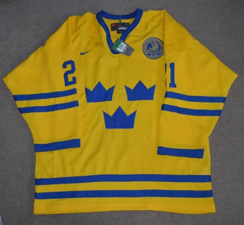 NWT Vtg Peter Forsberg Sweden Hockey Jersey Nike XL SEWN Cover