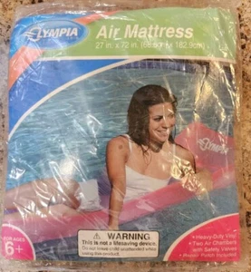 Swimming Pool Air Mattress PINK Inflatable Float Olympia Swim Vinyl Air Mattress - Picture 1 of 5