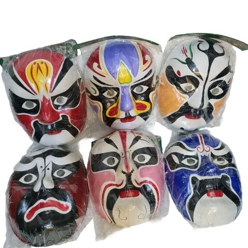 6 x Chinese Opera Face Mask Masks Beijing Fancy Dress Wearable/Decorative New - Image 1 of 4
