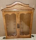 Vintage Wall Glass Door Curio Cabinet Knick Knack Collectibles Cabinet 21 1/2"