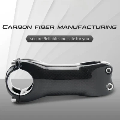 MTB Carbon Stem 31.8mm Road Bicycle Stems 6/17 Degree 70/80/90/100/110/120/130mm - Image 1 of 4