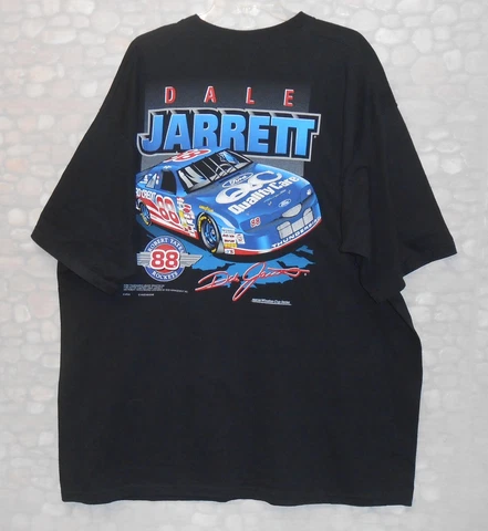 VINTAGE Dale Jarrett, Robert Yates ROCKIES NASCAR Black T-SHIRT XXXL - Very Nice Cover