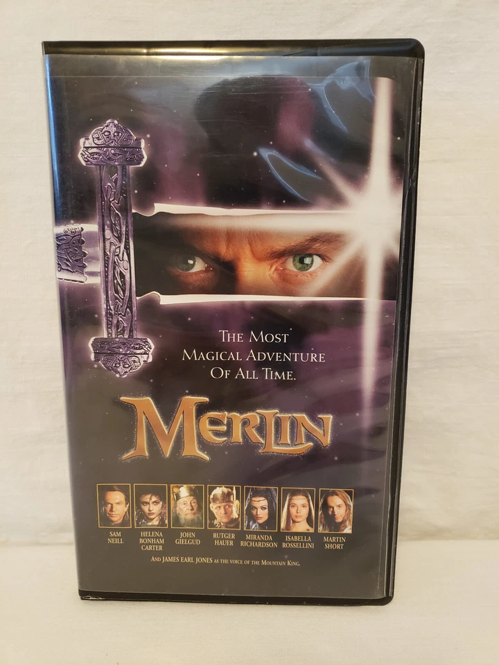 VHS Merlin The Most Magical Adventure of All Time Sam Neill John Gielgud - Image 1 of 4