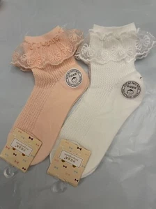 Kids Frilly Lace Socks (3 pairs) - Picture 1 of 3
