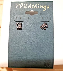 Wildthings tiny crab silver stud earrings - new - Picture 1 of 2