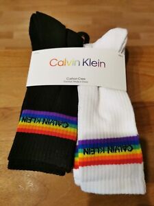 Calvin Klein Socks Mens Pride 6 pack Black white tube LGBTQ+
