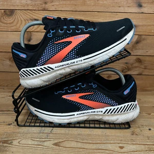 Brooks Trainers Womens Sz UK 7.5 Adrenaline GTS 22 Black Road Running Gym Shoes - Picture 1 of 13