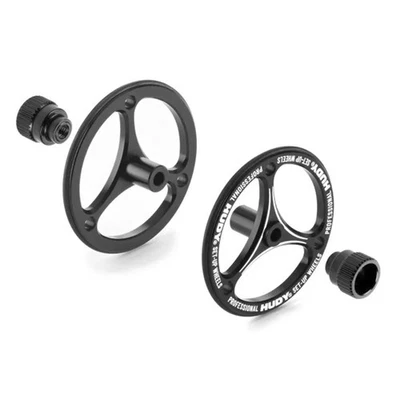 Rueda de configuración de aluminio Hudy 2 piezas negra para 1/12 y 1/10 RC Pan Car #HSP-109470 Foto 1 de 3