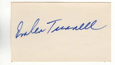 Emlen Tunnell Signed Autograph 3X5 Index Card Giants Packers HOFer JSA ZZ48085 - Image 1 of 3