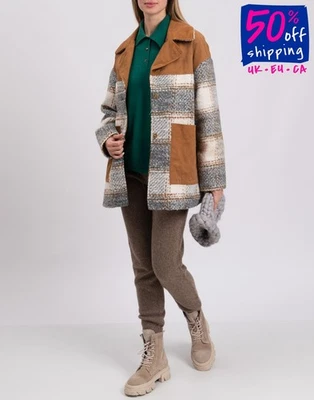 RRP €798 VINTAGE DE LUXE Jacket IT44 US8 UK12 L Alpaca & Wool Blend HANDMADE - Image 1 of 4