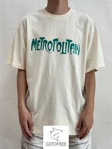 CAMISETA CORTA DE VERANO GOTOFREE 25SS AZUL SANTO VINTAGE USADA LAVADO PLAYA CAMISETA INFORMAL - Imagen 1 de 8