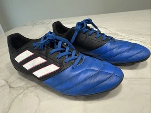 Scarpe da calcio Adidas atletiche giovanili taglia 6 uomo blu, nero bianco e rosa - Foto 1 di 10