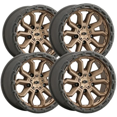 (Set of 4) Vision 405 Korupt 17x8 5x110 +30mm Bronze Wheels Rims 17" Inch Foto 1 de 4