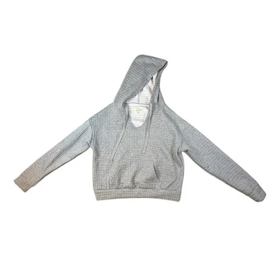 ONE STEP UP Hoodie Womens M Up Crop Gray Y2K Vintage - Image 1 of 3