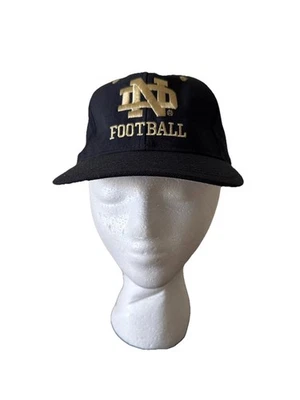 De colección Años 90 Nuevo sin Etiquetas Notre Dame Sombrero Ajustable Fútbol Campeón Sombrero Snapback Azul Foto 1 de 4