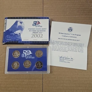 2002 S United States Mint 50 State Quarters Proof Set with COA and Box - Picture 1 of 2