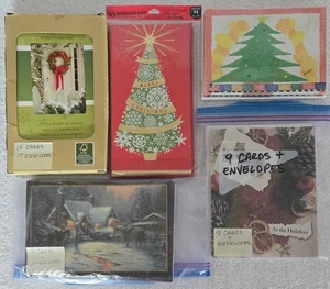 Christmas Cards-Approx 61 Assortment Cards with Envelopes and 10 are Money Cards - Picture 1 of 10