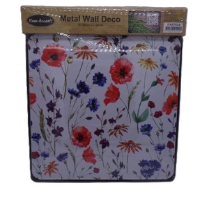 Home Accents Metallschild 35x35 cm Blumenmotiv Gartendeko Wanddeko - Bild 1 von 1