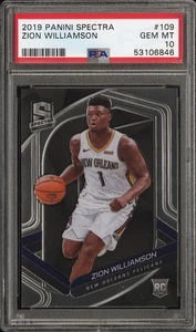 2019 Panini Spectra Zion Williamson RC PSA 10 Low Pop - Picture 1 of 2