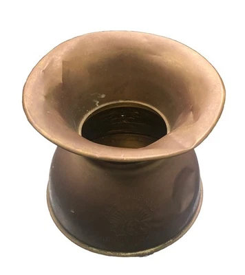 Tapón de corte de tabaco para masticar marca Redskin de 10" de alto latón antiguo de colección Foto 1 de 4