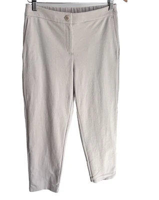 Pantalones al tobillo ajustados Eileen Fisher Ponte beige orgánico talla pequeña pequeña pequeña Foto 1 de 4