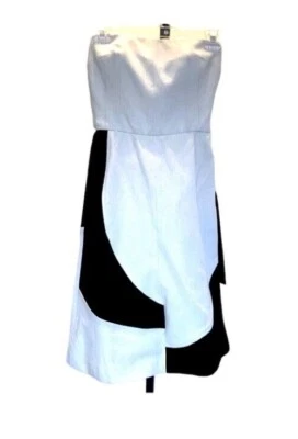 Nuevo sin etiquetas Vestido Piazza Sempione Negro Crema Sin Tirantes Diseñador Muestra Sin Talla Foto 1 de 4