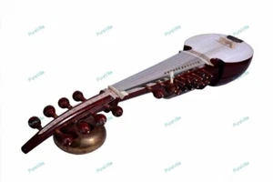 Speciale Sarod Con Tumba - Ali Akbar Khan Stile Con Imbottito Panno Borsa - Picture 1 of 10
