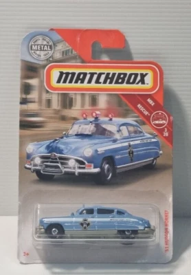 Matchbox - '51 Hudson Hornet - MBX Rescue (3/20) - 1:64 - Dated 2019 Long Card - Image 1 of 3