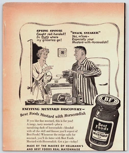 Vtg Print Ad 1950 Best Foods Prepared Mustard with Horseradish Hellmann's - Picture 1 of 1