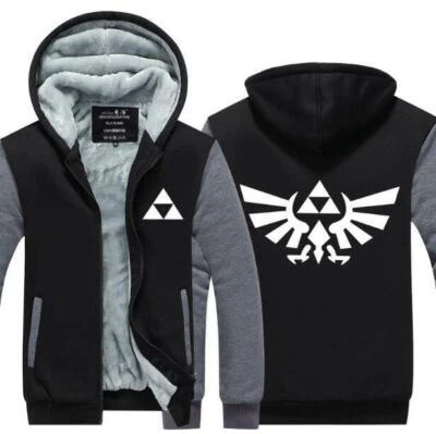 Winter Hoodie The Legend of Zelda Cosplay Thicken Hooded Coat Sweatshirt Jacket - Image 1 of 4