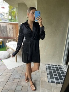 REFORMATION Alaine Kleid schwarz Größe 4 orig. 248 $ Neu mit Etikett - Bild 1 von 6
