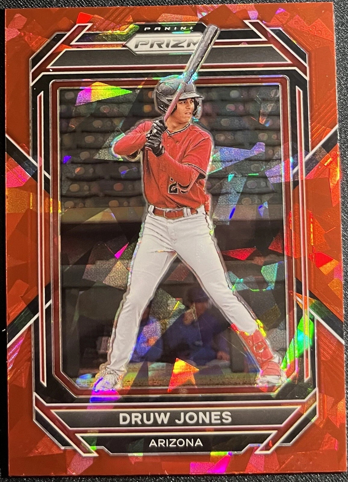 2023 Druw Jones Panini Prizm Red Cracked Ice