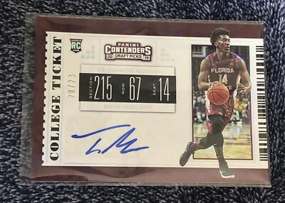 Boleto universitario Panini 2019-20 Terance Mann automático RC SP hielo agrietado/23 Foto 1 de 4