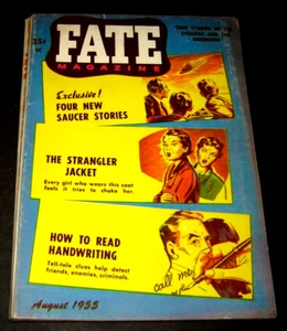 Fate Magazine AUGUST 1955 - UFO / FLYING SAUCERS ISSUE - SCARCER ISSUE (PULP) - Picture 1 of 1