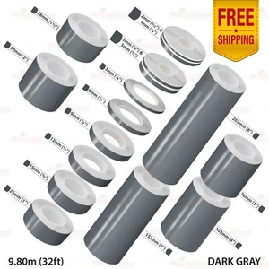 PinStriping Pin Stripe Adhesive Tape Body Styling Decal Vinyl Sticker DARK GRAY - Picture 1 of 27