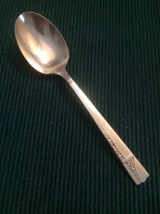 Caprice Round Cream Soup Spoon 1937 Nobility Plate Oneida Silver plate 72437 - Picture 1 of 5