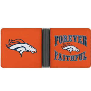 Broncos Denver Fans Forever Faithful PU Wallet Double Sided Printed Wallet