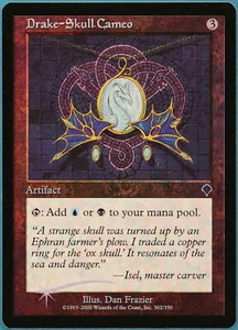 Drake-Skull Cameo FOIL Invasion LP/EX Artifact MTG - Picture 1 of 1