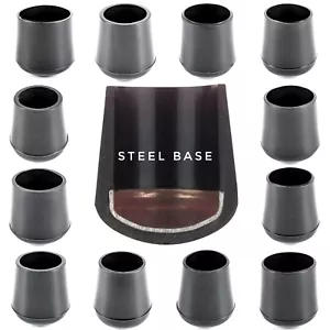 Ferrules End Caps - Black PVC Rubber - Inner Steel Reinforcement - German Made - Picture 1 of 44