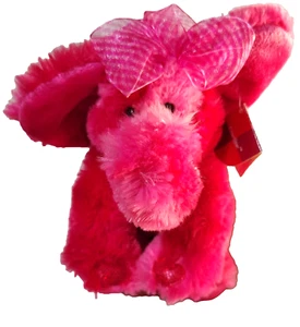 Russ Berrie Emeline Pink Elephant Soft Toy Cuddly Plush Stuffed Animal 7” - Picture 1 of 14