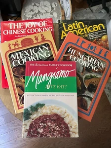 Lot of 5 Cookbooks Joy of Chinese Cooking Hungarian Mexican Latin American - Picture 1 of 24
