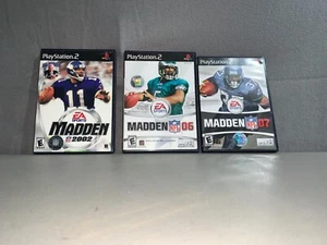 MADDEN NFL 2002 06 & 07 SONY PLAYSTATION 2 PS2 COMPLETE W/ MANUAL CIB - Picture 1 of 9