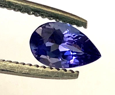 EGL USA 0.92 Ct Natural Oval Tanzanite Loose Gemstone Pear Shape Appraised $600 - Image 1 of 4