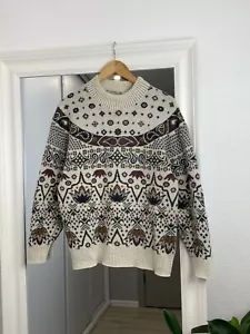 Suéter artístico de lana mohair cuello alto patrón nativo Bogner talla:16 - Imagen 1 de 17