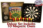 Deluxe 2-in-1 Reversible Magnetic Dartboard with 10 Darts Standard  Baseball 