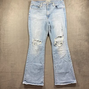 Levi's 726 Flare Jeans Womens 33 Light Wash Blue Mid Rise Stretch Denim - Picture 1 of 14